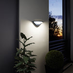 Eglo EU BELCREDA Outdoor LED Wall Light – Anthracite Motion Sensor Light, Warm White, 1200?lm, IP44