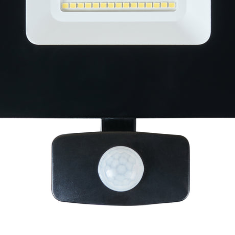 Eglo EU FAEDO?3 Outdoor LED Floodlight – Black Aluminium, Motion Sensor, Daylight White, IP44 Exterior Lighting