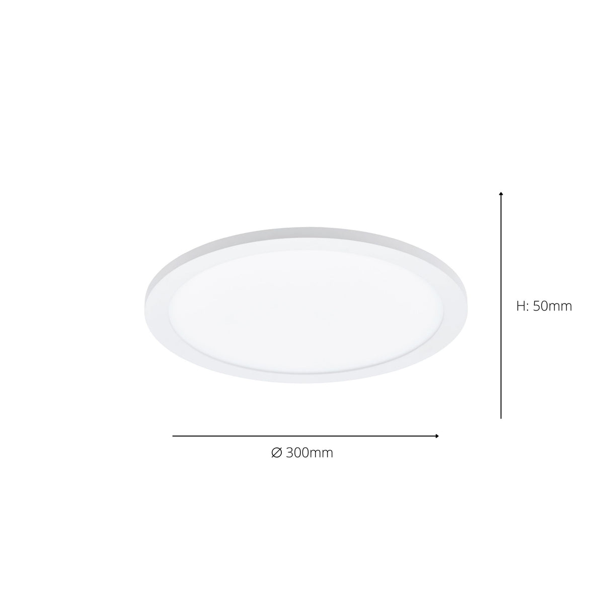 Eglo EU Sarsina White Aluminium & Plastic LED Ceiling Light, 30cm