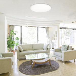 Eglo EU Sarsina White Aluminium & Plastic LED Ceiling Light, 60cm