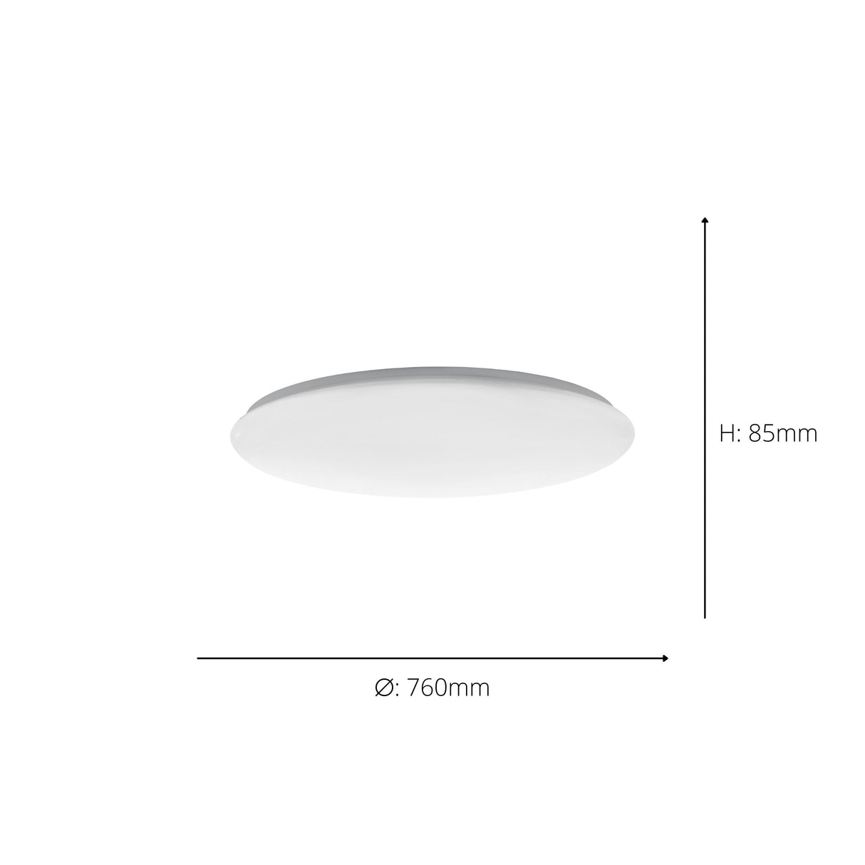 Eglo EU Giron White Steel & Plastic LED Tuneable White Ceiling Light