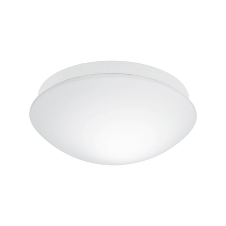 Eglo EU Bari-M White Plastic & Glass Bathroom Ceiling Light