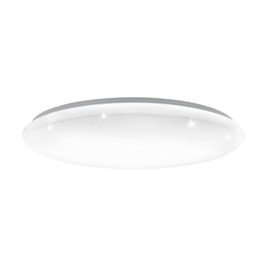 Eglo EU Giron-S White Steel & Plastic With Crystal Effect LED Ceiling Light