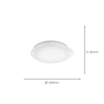 Eglo EU Sileras LED Steel & Plastic With Crystal Effect Ceiling Light product image - Endon Lighting from First Light Direct with great prices and fast UK delivery