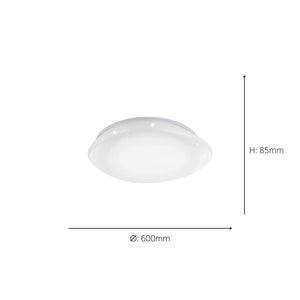 Eglo EU Sileras LED Steel & Plastic With Crystal Effect Ceiling Light