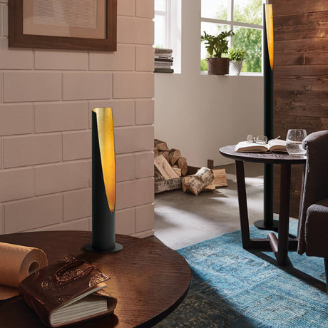 Eglo EU Barbotto Black Steel/Gold Table Lamp
