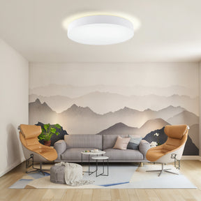 Eglo EU Pasteri White Steel & Fabric Ceiling Light