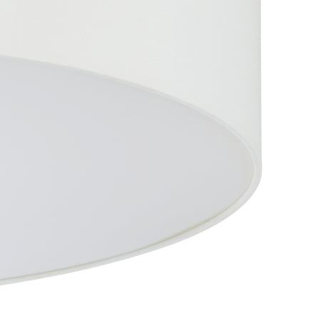 Eglo EU Pasteri White Steel & Fabric Ceiling Light