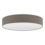 Eglo EU Pasteri Taupe, White Steel & Fabric Ceiling Light product image - Endon Lighting from First Light Direct with great prices and fast UK delivery