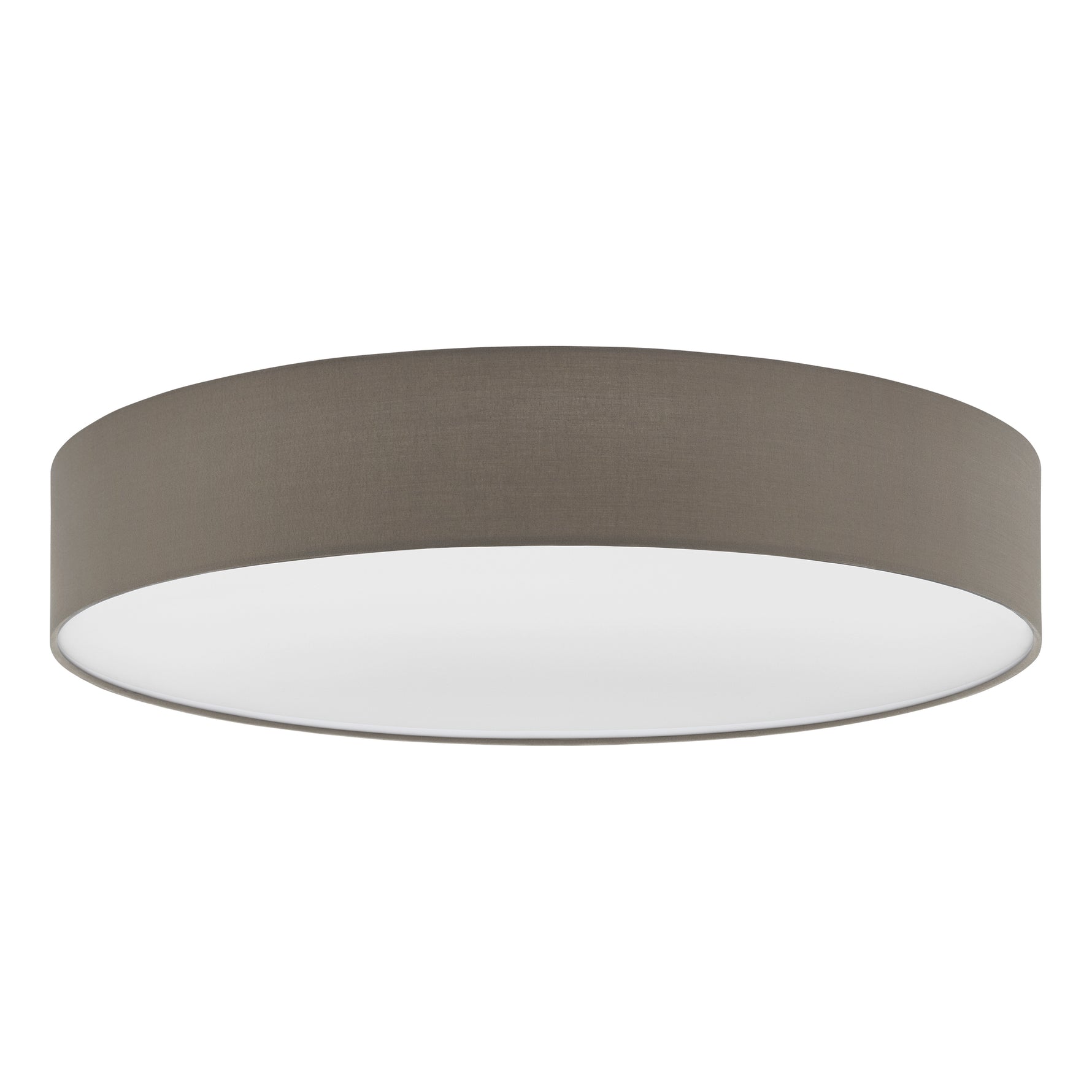 Eglo EU Pasteri Taupe, White Steel & Fabric Ceiling Light product image - Endon Lighting from First Light Direct with great prices and fast UK delivery