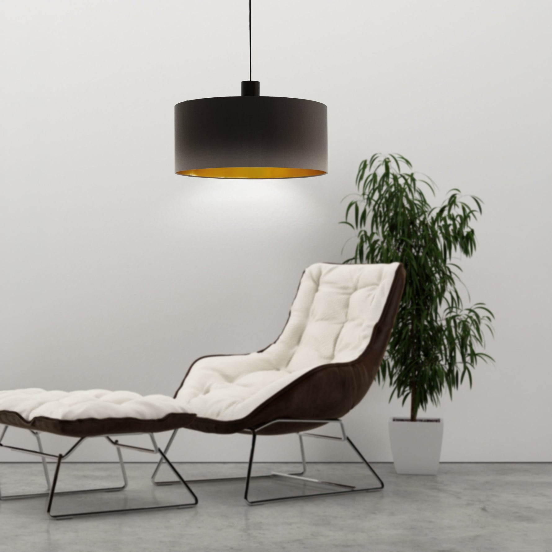 Eglo EU Sambatello Exposed Lightbulb  Brown & Silver Single Spotlight product image - Endon Lighting from First Light Direct with great prices and fast UK delivery