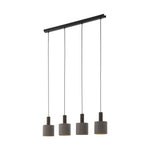 Eglo EU Concessa 1 Steel & Fabric Cluster 4-Light Pendant