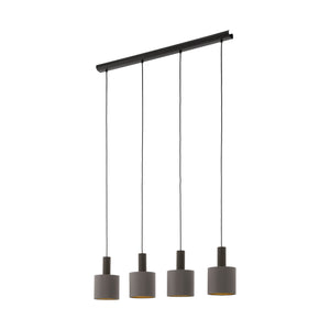 Eglo EU Concessa 1 Steel & Fabric Cluster 4-Light Pendant