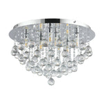 Eglo EU Almonte Clear And Chrome Crystal And Metal 8 Light (Inclusive) Flush Ceiling Fitting, (D) 50cm product image - Endon Lighting from First Light Direct with great prices and fast UK delivery