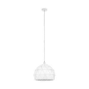 Eglo EU Roccaforte White Metal Single Ceiling Pendant
