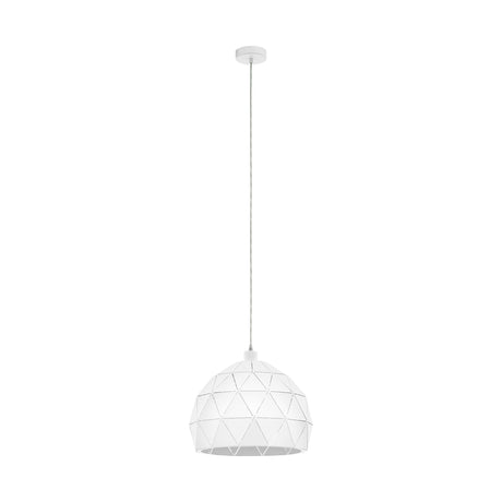 Eglo EU Roccaforte White Metal Single Ceiling Pendant