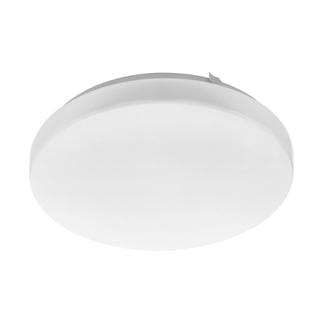 Eglo EU Frania Rounded White Plastic & Steel LED Ceiling Light, 28cm