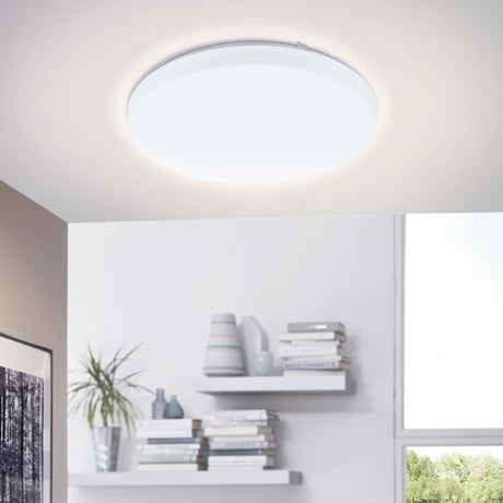 Eglo EU Frania Rounded White Wall/Ceiling Light, 33cm