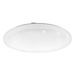Eglo EU Frania-S Rounded White Crystal Effect Wall/Ceiling Light, 43cm