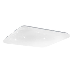Eglo EU Frania-S Square White Crystal Effect Wall/Ceiling Light, 43cm