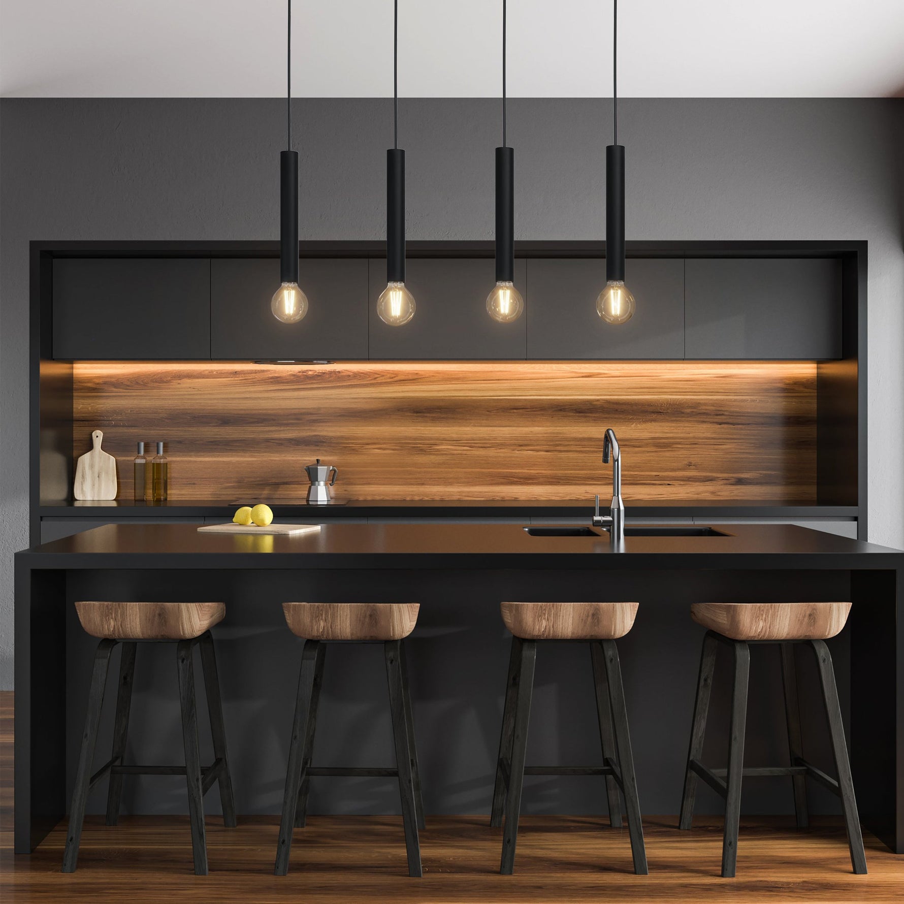 Eglo EU Forcadet Steel Black & Grey Modern Minamilist Wall Light
