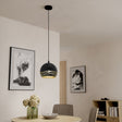 Eglo EU CAMASTRA Pendant Light – Black & Gold Steel, E27, Indoor Lighting