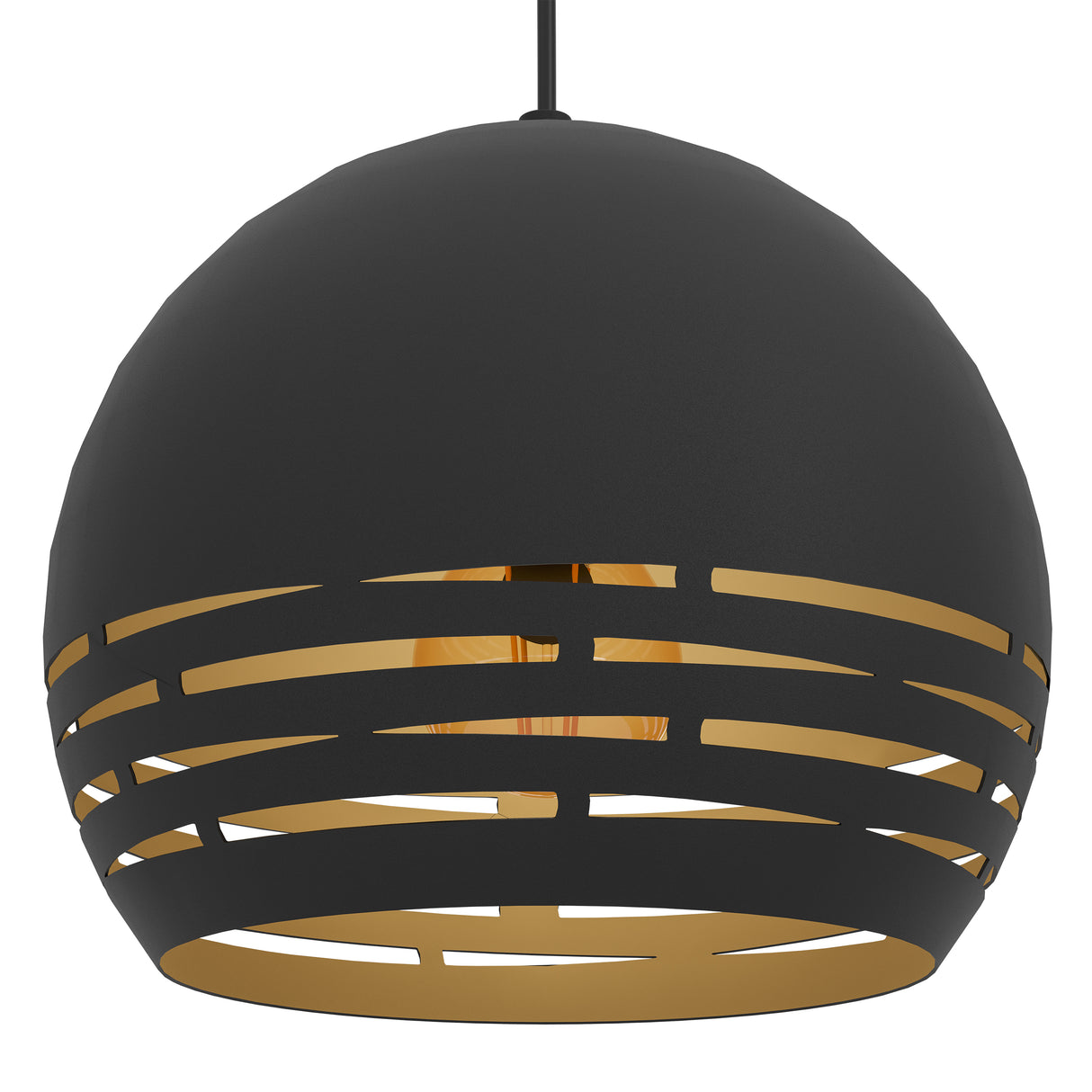 Eglo EU CAMASTRA Pendant Light – Black & Gold Steel, E27, Indoor Lighting