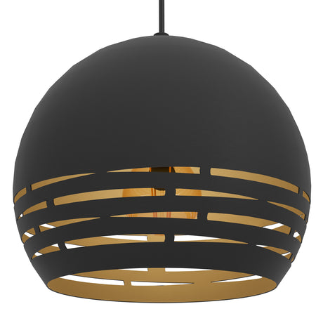 Eglo EU CAMASTRA Pendant Light – Black & Gold Steel, E27, Indoor Lighting