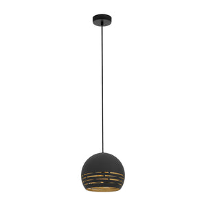 Eglo EU CAMASTRA Pendant Light – Black & Gold Steel, E27, Indoor Lighting