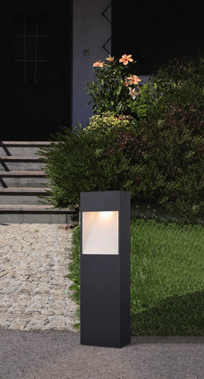 Eglo EU Manfria Grey Metal IP44 Pedestal Outdoor Lamp, (D) 13.5