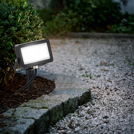 Eglo EU Faedo 4 LED Outdoor 10W Flood Light Black Aluminium RGBW with Remote Control