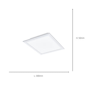Eglo EU Salobrena-A White Aluminium LED Ceiling Light, 30cm