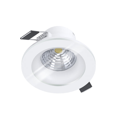 Eglo EU Salabate White Aluminium LED Round Recessed Light, IP20/IP44, 2700K