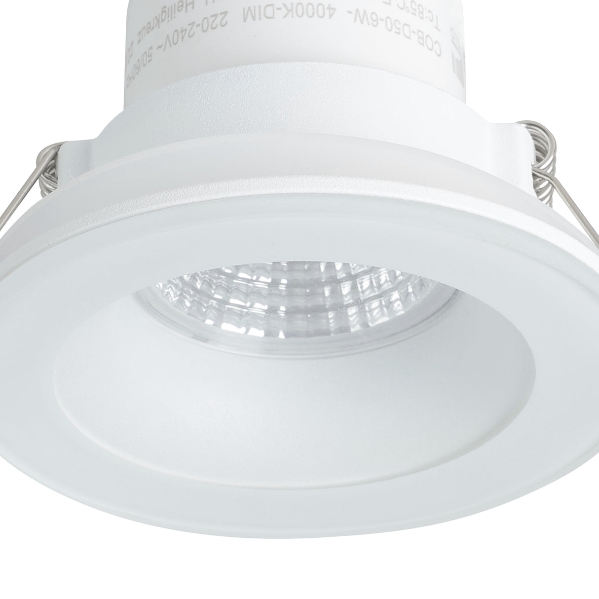 Eglo EU Salabate White Aluminium LED Round Recessed Light, IP20/IP44, 4000K