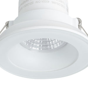 Eglo EU Salabate White Aluminium LED Round Recessed Light, IP20/IP44, 4000K