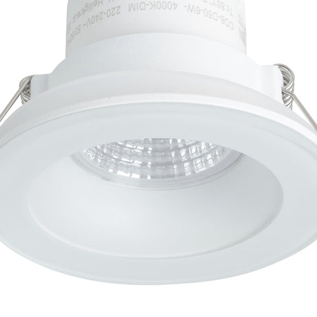 Eglo EU Salabate White Aluminium LED Round Recessed Light, IP20/IP44, 4000K