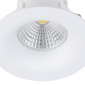 Eglo EU Saliceto White Aluminium LED Warm White Single Recessed Light, 88 x 56mm