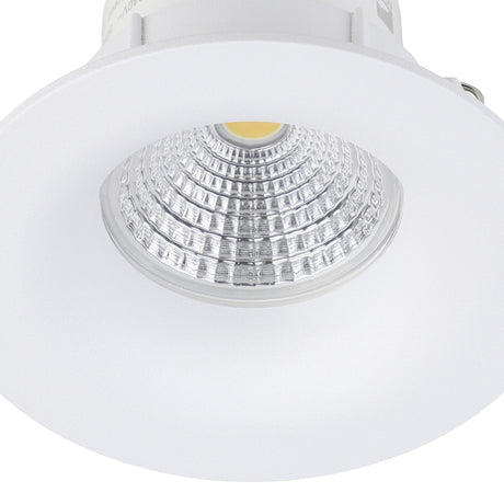 Eglo EU Saliceto White Aluminium LED Warm White Single Recessed Light, 88 x 56mm