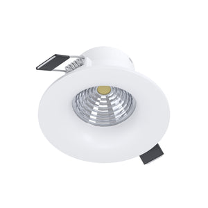 Eglo EU Saliceto White Aluminium LED Neutral White Single Recessed Light, 42 x 88mm