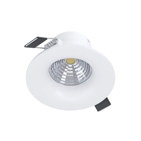 Eglo EU Saliceto White Aluminium LED Neutral White Single Recessed Light, 42 x 88mm