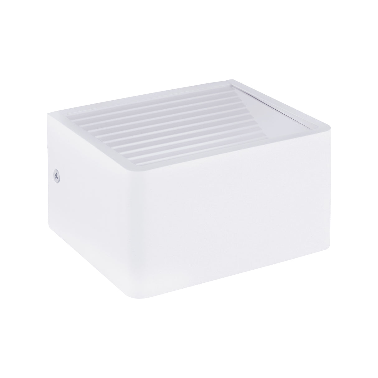 Eglo EU DONINNI?1 Outdoor LED Wall Light – White Aluminium, Integrated LED, Warm White, IP55 Exterior Lighting