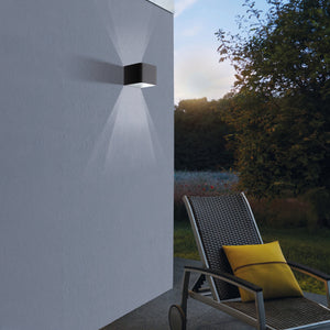 Eglo EU DONINNI?1 Outdoor LED Wall Light – Anthracite, Integrated LED, Warm White, IP55 Exterior Lighting