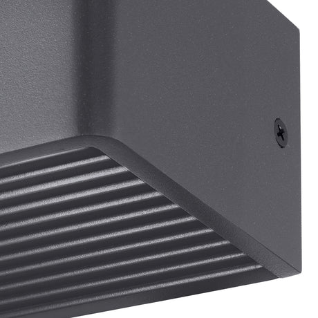 Eglo EU DONINNI?1 Outdoor LED Wall Light – Anthracite, Integrated LED, Warm White, IP55 Exterior Lighting