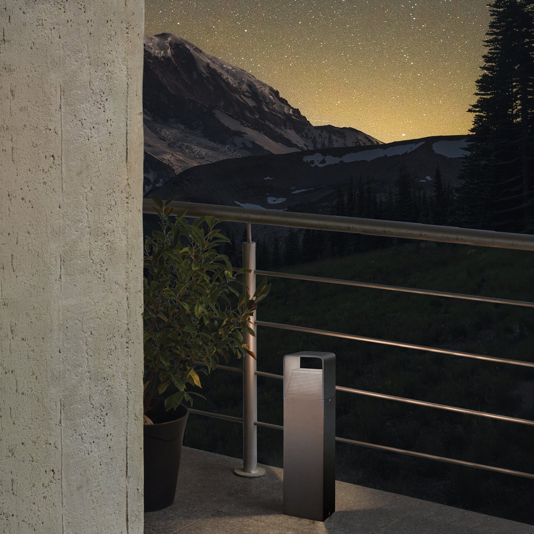 Eglo EU DONINNI?1 Outdoor LED Pedestal Light – Anthracite Bollard Light, Warm White, IP65