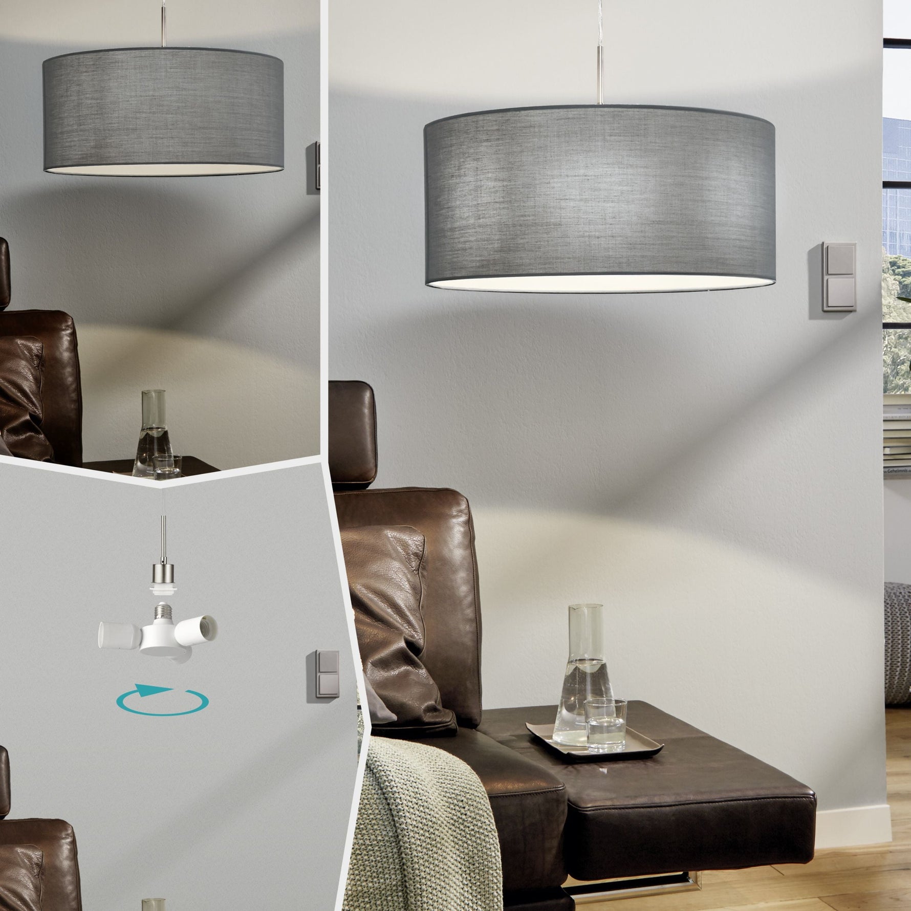 Eglo EU Rueda E27 Plastic Black Bulb Accessory product image - Endon Lighting from First Light Direct with great prices and fast UK delivery