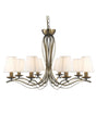 Andretti 8Lt Pendant - Antique Brass & Ivory String Fabric