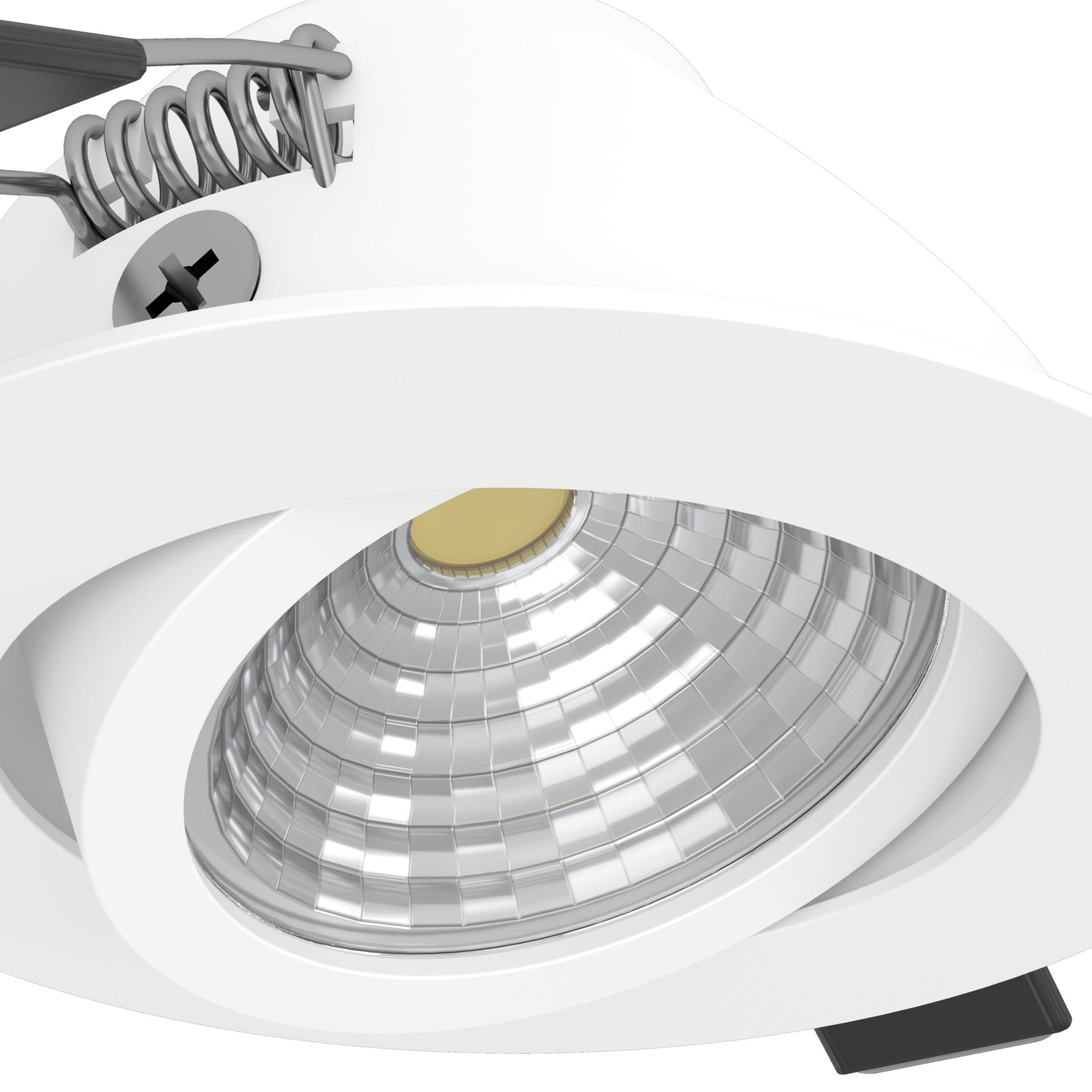 Eglo EU Saliceto White Aluminium LED Warm White Single Recessed Light, 88 x 88mm product image - Endon Lighting from First Light Direct with great prices and fast UK delivery
