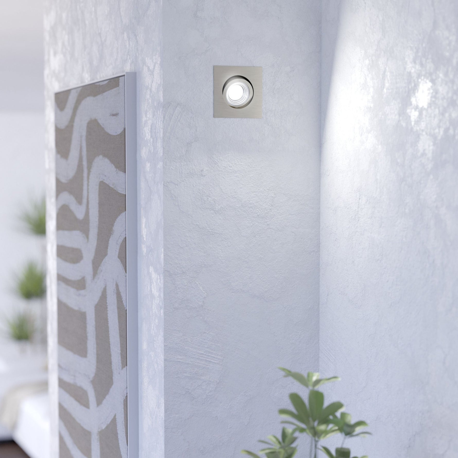 Eglo EU Saliceto Satin Nickel Aluminium LED Neutral White Single Recessed Light, 88 x 42mm product image - Endon Lighting from First Light Direct with great prices and fast UK delivery