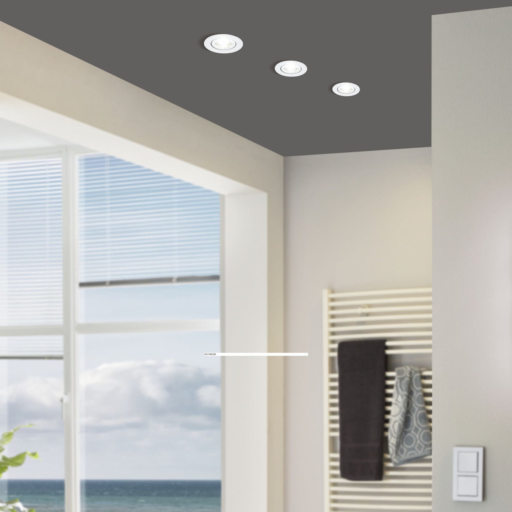 Eglo EU Saliceto White Aluminium LED Neutral White Single Recessed Light, 88 x 88mm product image - Endon Lighting from First Light Direct with great prices and fast UK delivery