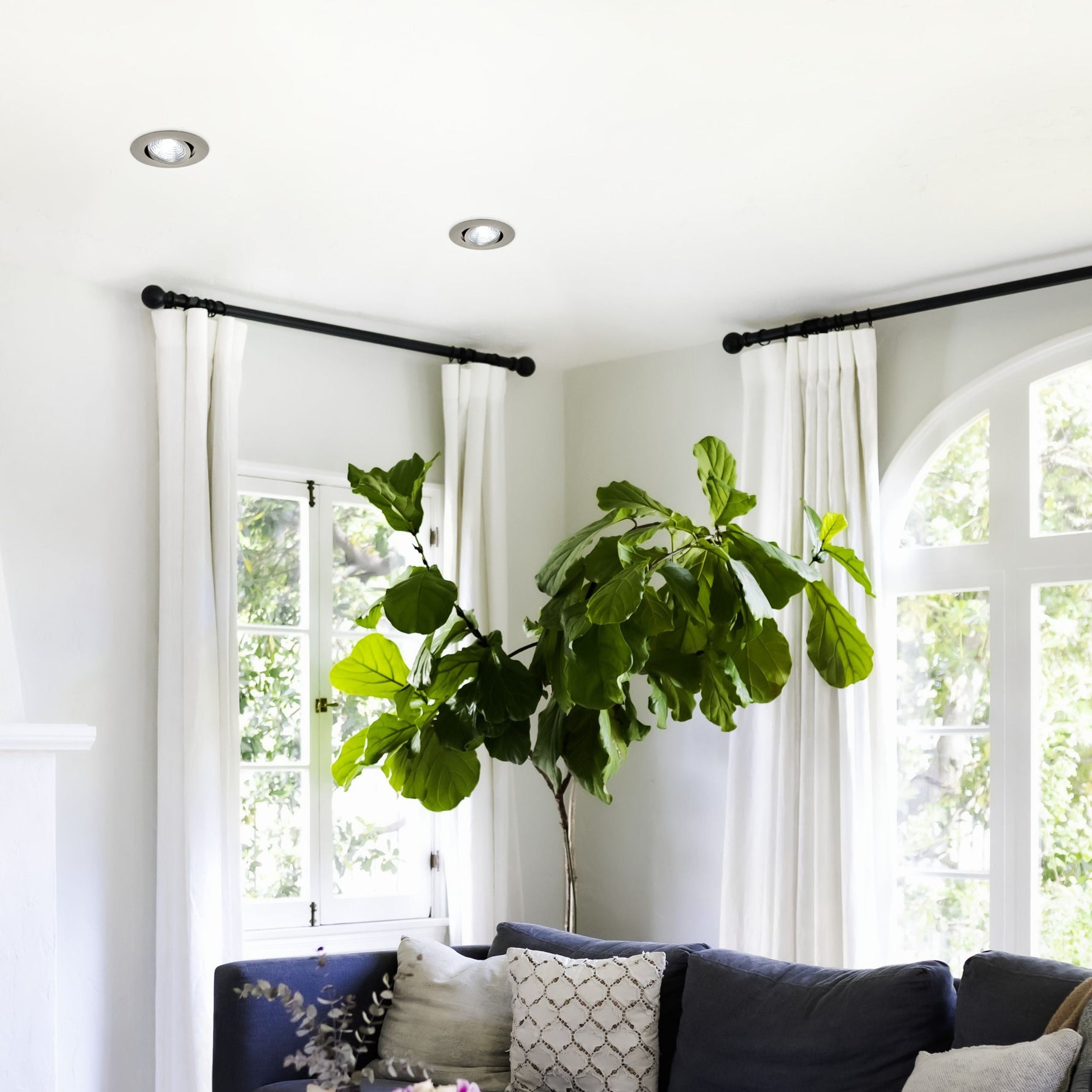 Eglo EU Saliceto Satin Nickel Aluminium LED Neutral White Single Recessed Light, 88 x 88mm product image - Endon Lighting from First Light Direct with great prices and fast UK delivery